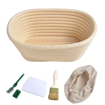 

Hand Weaved Oval Proofing Bread Proofing Basket Indonesian Rattan Bread Fermentation Basket Professional Baking Tool For Home