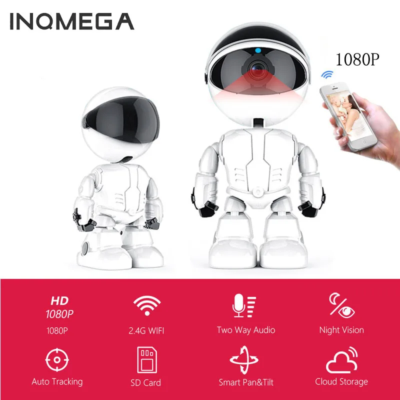  INQMEGA 1080P Cloud Home Security IP Camera Robot Intelligent Auto Tracking Camera Wireless WiFi CC - 4.00009E+12