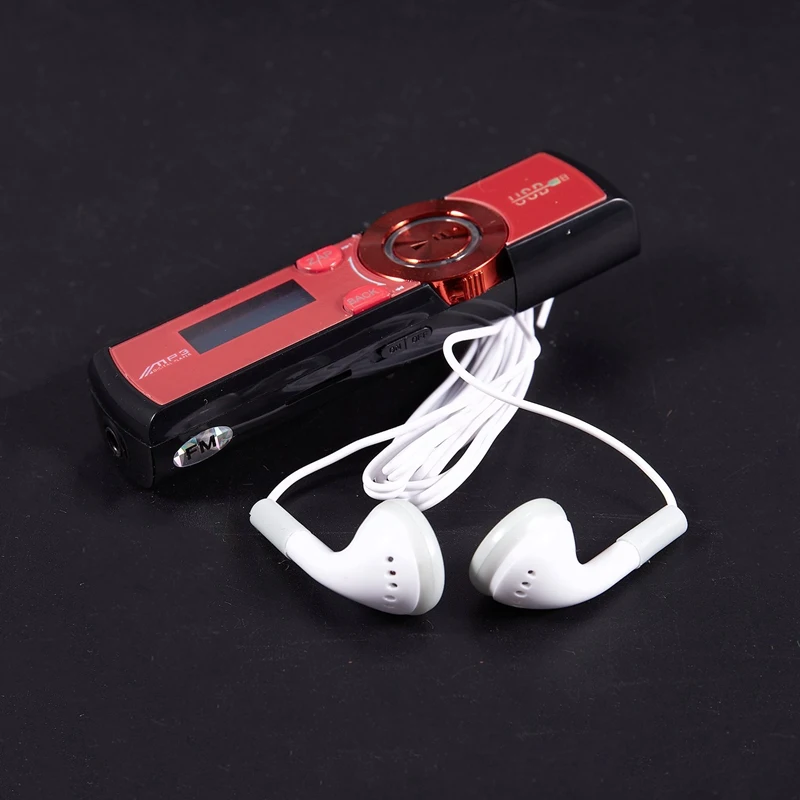 Lcd USB MP3-плеер FM радио плеер Поддержка 16 Гб Micro SD/TF карта с наушниками