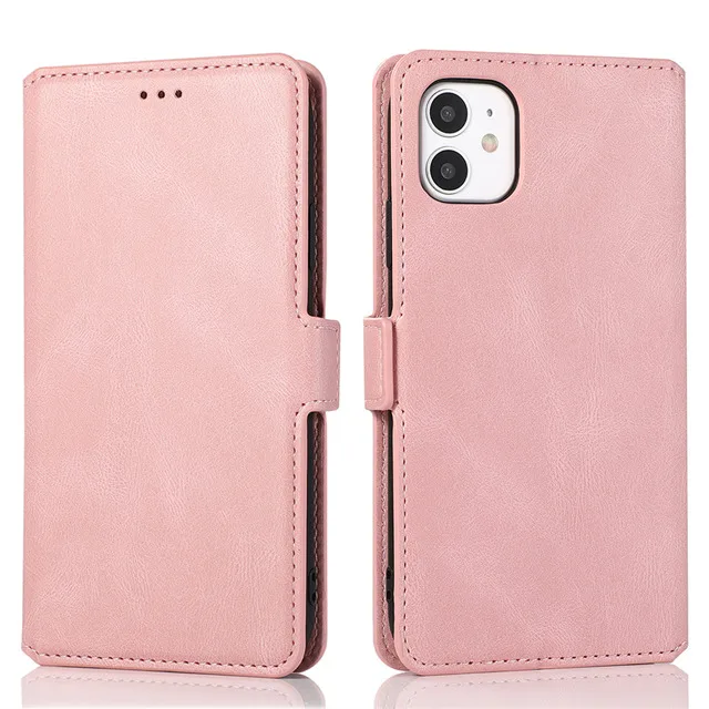 thumbnail image 1 of Funda de cuero con tapa para iPhone, carcasa con soporte para tarjetas, 15, 14, 13, 12 Mini, 11 Pro, XS, MAX, X, XR, 8, 7, 6s, 6 Plus, 5, 5s, SE, 2020, 2022, 1 of 5