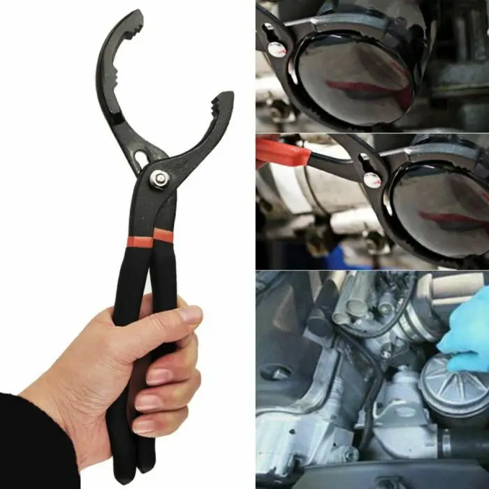 Car Clamp Adjustable Oil Filter Pliers Wrench Hand Removal Tool&T8