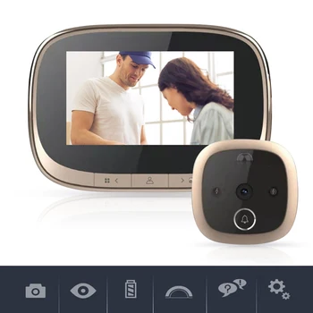 

Cat Eye Door Bells Videos Smart Door Phone Alarm SF550 Doorbell Camera Security for Household Bedroom Accessories