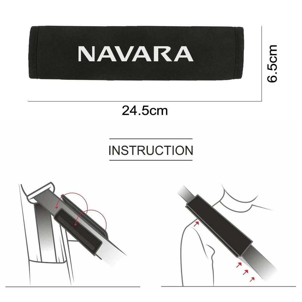 2Pcs Car Seat Safety Belt Cover Soft Cushion Accessories For Nissan Qashqai Juke Micra Leaf Pathfinder 370Z Kicks Navara Nv200