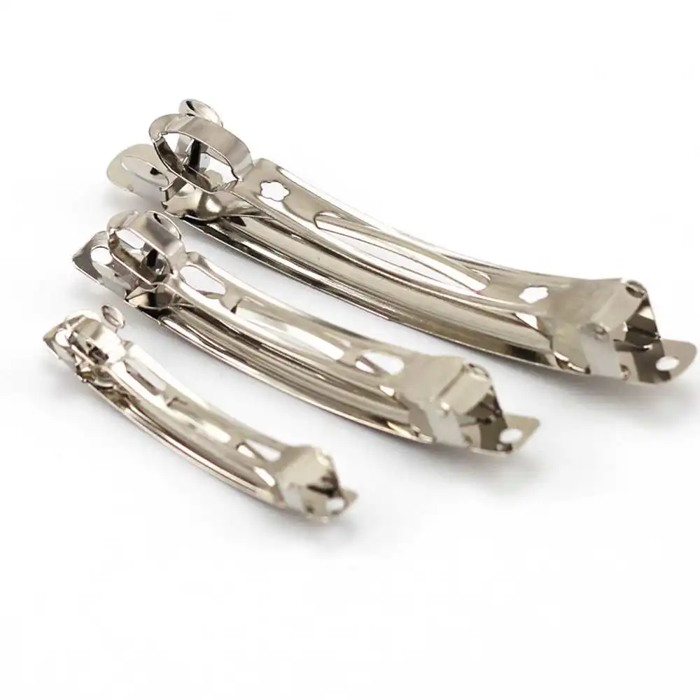 60pcs/set 98/78/58mm Diy handmade hair accessory Metal Silvery Automatic Spring Clip Barrette Craft three jump clip 011015018 | Дом и сад