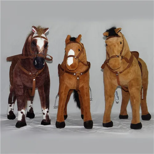 Fancytrader 82cm Giant Simulation Stuffed War Horse 32'' Big Plush Animal Horse Toy Great Kids Gift Photograph Prop 3 Colors (5)