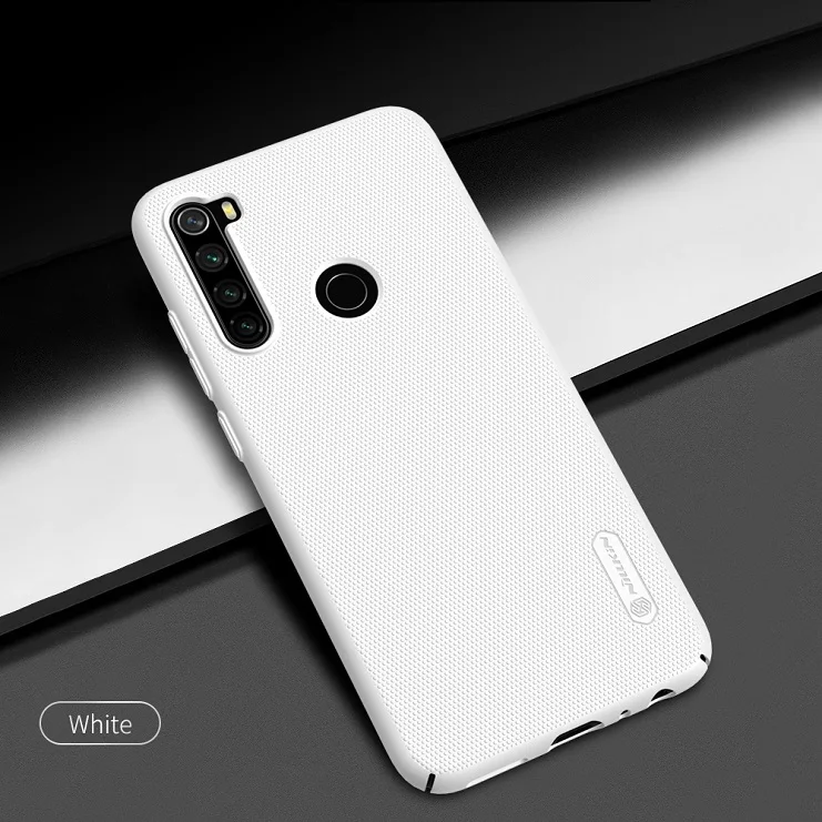 White Чехол для xiaomi redmi note 8, 6,3, NILLKIN, Матовый ПК, матовая жесткая задняя крышка, Подарочный держатель для телефона, redmi note 8 pro, чехол, глобальная версия - Цвет: White
