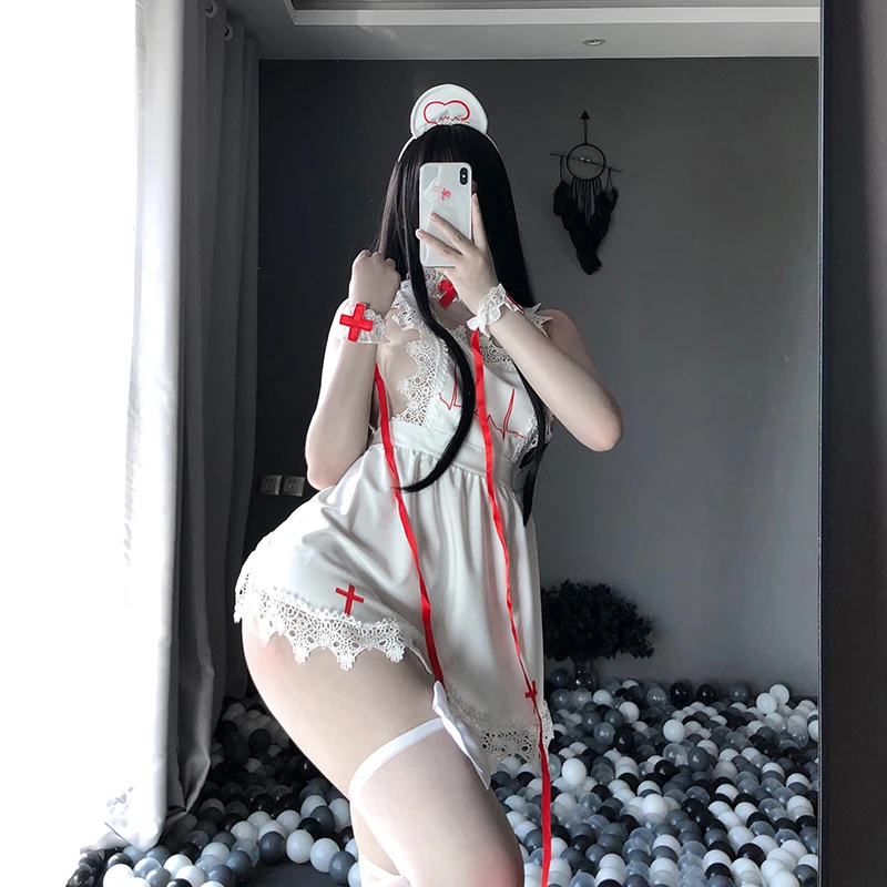 

Sexy Erotic Cosplay Nurse Babydoll Underwear Chemises Lingerie Outfit Girl Kawaii Doctor Temptation Roleplay Lingerie For Women