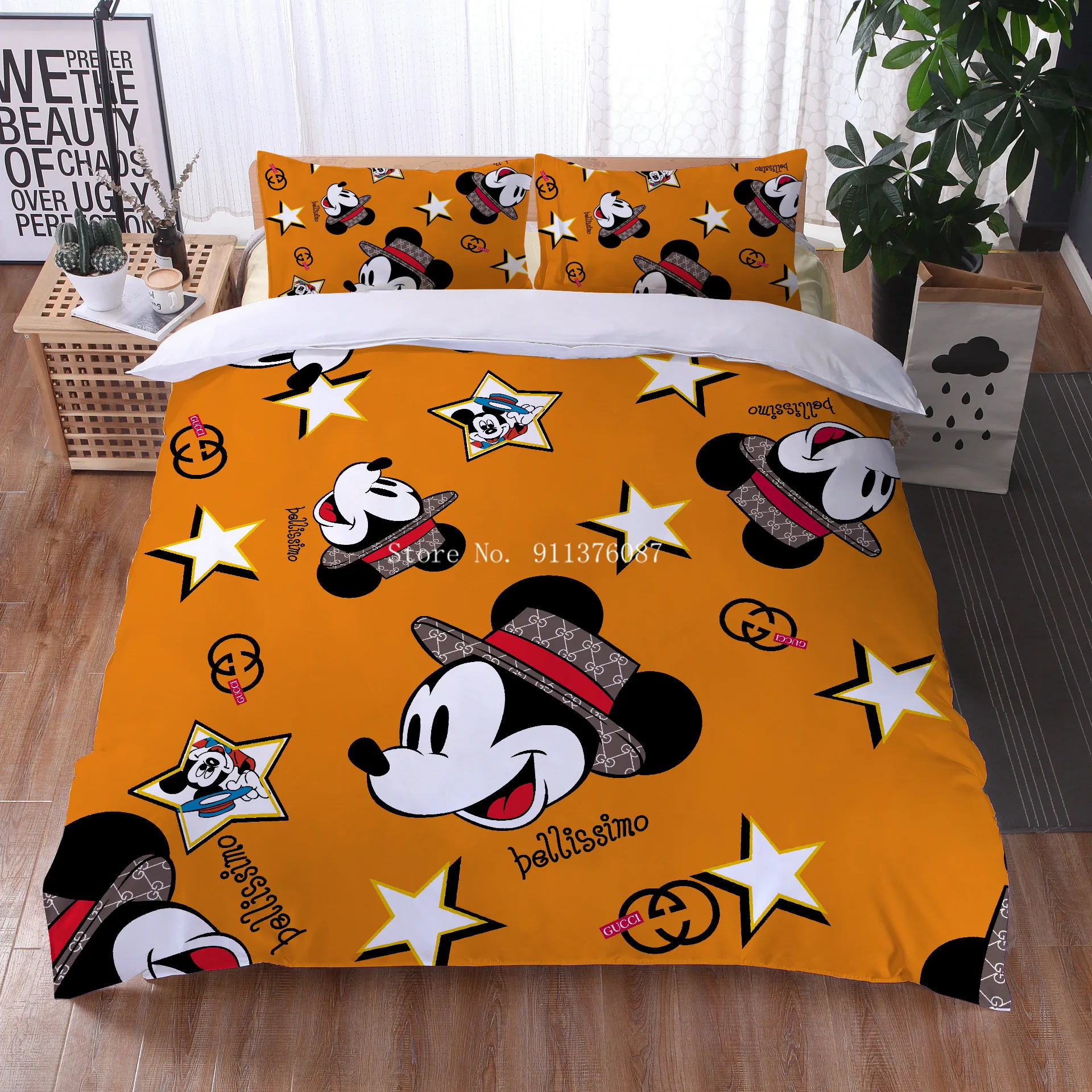 Mickey Mouse Gucci bedding set