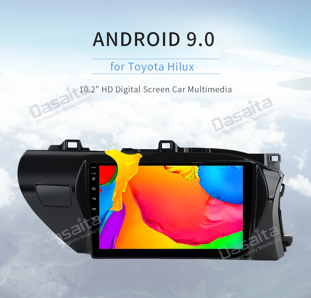 Dasaita 10," ips Car Android 9,0 gps навигации для Toyota Hilux радио RHD Bluetooth TDA7850 MP3 плеер 32G Встроенная память