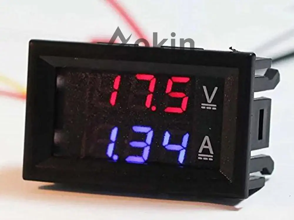 0,56 дюймов Мини цифровой вольтметр амперметр DC 100 в 10A вольтметр измеритель тока тестер синий+ красный двойной светодиодный дисплей зеленый красный желтый