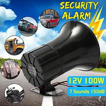 

150dB 7-Sound Loud Car Warning Alarm Siren Air bugle PA Speaker 12V 100W
