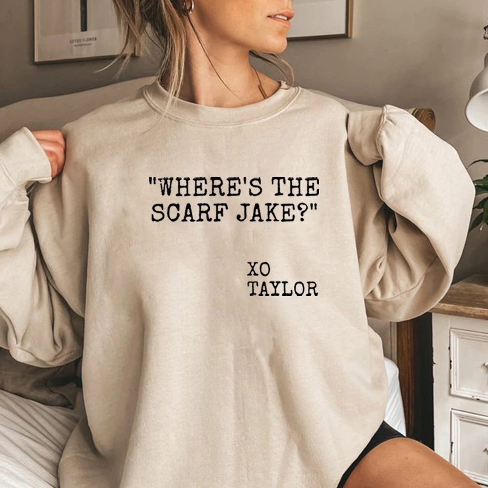 Where’s The Scarf Jake? Taylor’s Version Crewneck Sweatshirt All Too Well Taylor Hoodies Evermore Retro Sweatshirts RED Merch | Женская