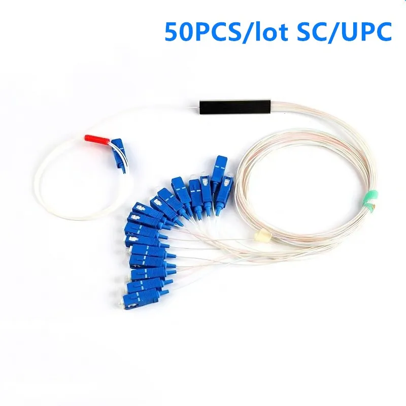 0,9 мм G657A волокно 1X16 SC/UPC разъем разветвителя ПЛК для FTTH - Цвет: 50PCS