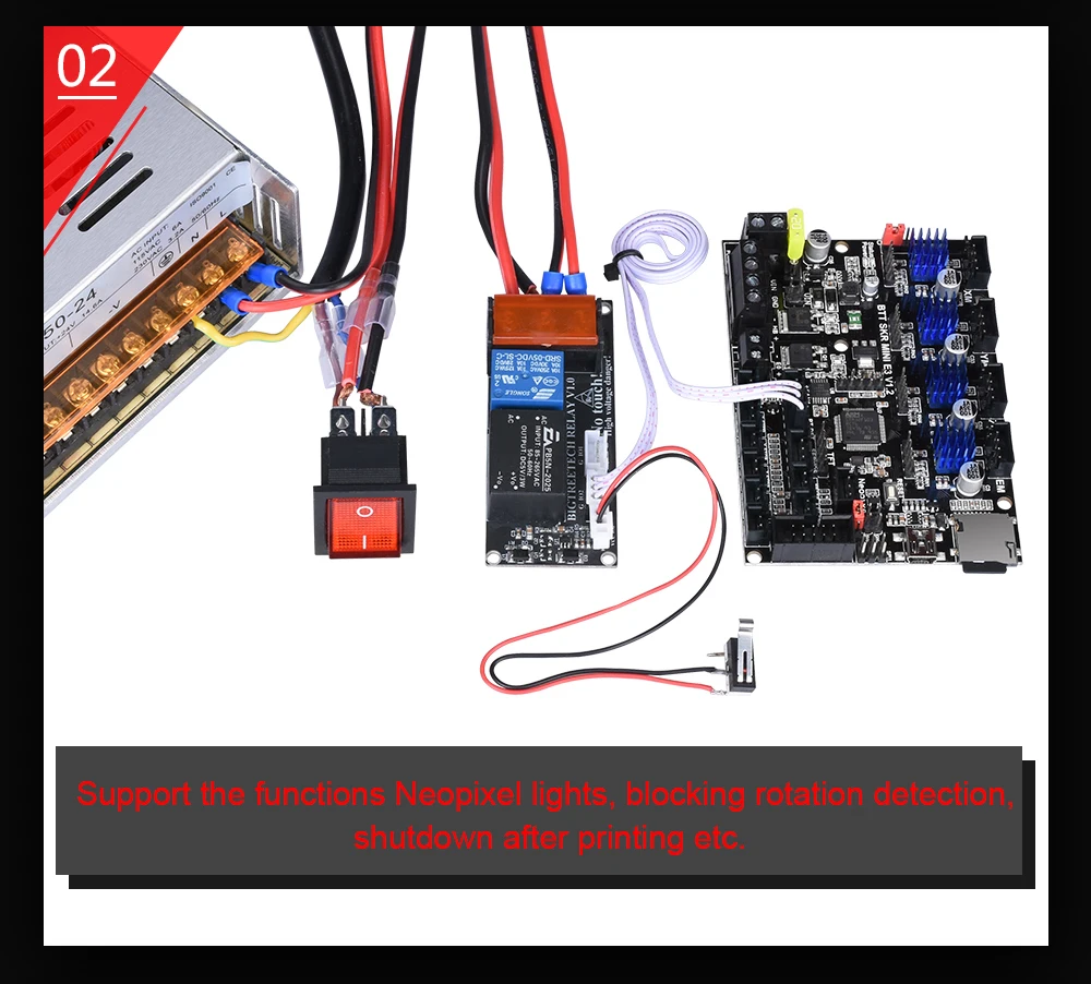 BIQU BIGTREETECH СКР мини E3 32 бит Управление доска Интегральные TMC2209 UART Управление; для Эндер 3/5 3D-принтеры Запчасти