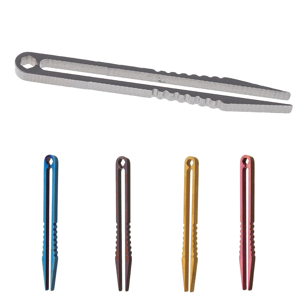 

Durable Titanium Alloy Tweezers Clips Ultra-Light Outdoor Camping Emergency Survival Tool