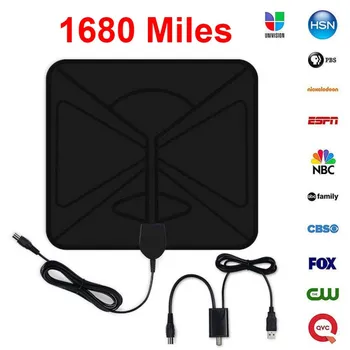 

Freeview TV Antenna With Signal Amplifier Booster 1680Miles Indoor HDTV Aerial 4K HD Resolution