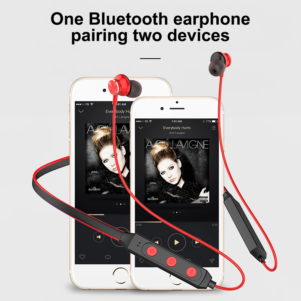 Magnetic Wireless Bluetooth Headset V4 2 Neckband Earphone Earbuds For Samsung iPhone Universal Sport With Micro Stereo Portable