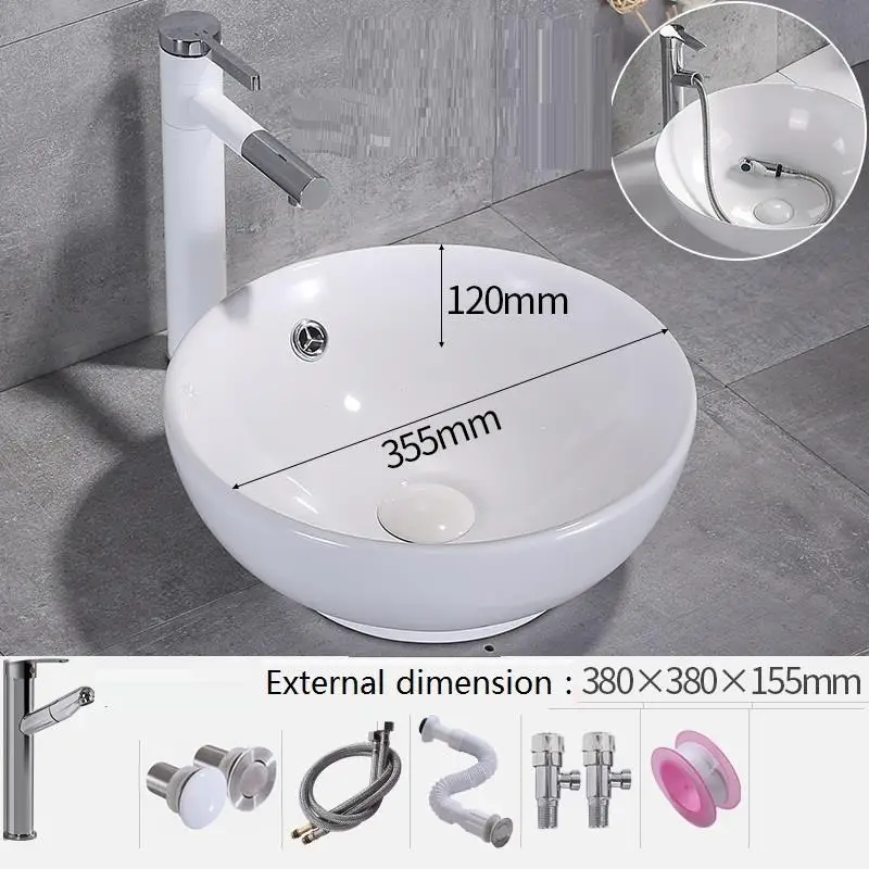 Version A Evier Bacia Lavagem wastatel Bassin Umywalka Nablatowa Salle De Bain Lavabo Bagno Cuba раковина Pia Banheiro умывальник - Цвет: Version A