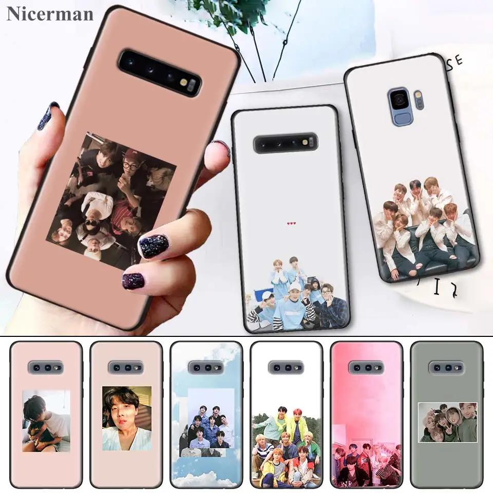 

J Hope Kpop Black Silicone TPU Case Cover Coque for Samsung Galaxy S8 S9 S10 S10e 5G Note 8 9 10 5G Plus S7 S7 Edge S8+ S9+ S10+