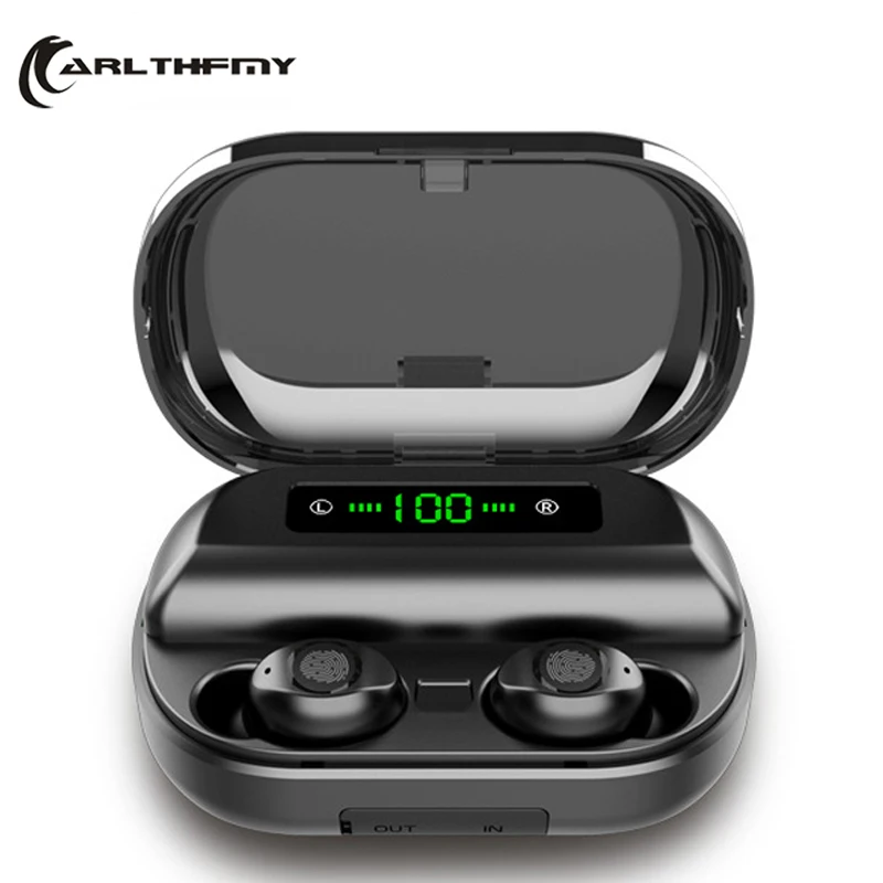 Оригинальные беспроводные наушники V12 Bluetooth V5.0 TWS со светодиодным дисплеем CVC8.0 DSP