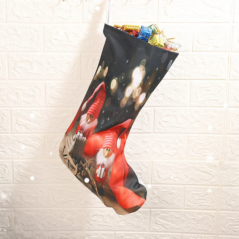 Large Christmas Decorations Santa Claus Cute And Interesting Modeling Christmas Stocking Gift Bag