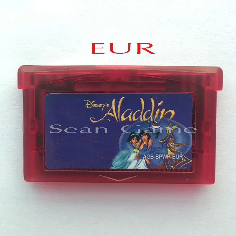 32 Bit EUR портативная консоль видео игровая карта-картридж Tales of Phantasia/Aladdin/Spyro/Lady Asia версия первая коллекция - Цвет: Aladdin