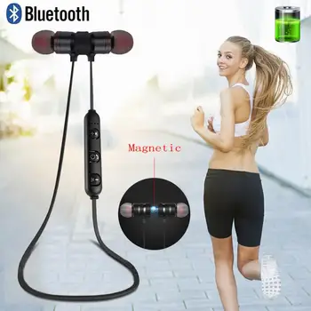 

M9 Magnetic Bluetooth Headset Wireless In-Ear Noise Reduction Earphone With Microphone Sweat Proof Stereo Headset For Iphone