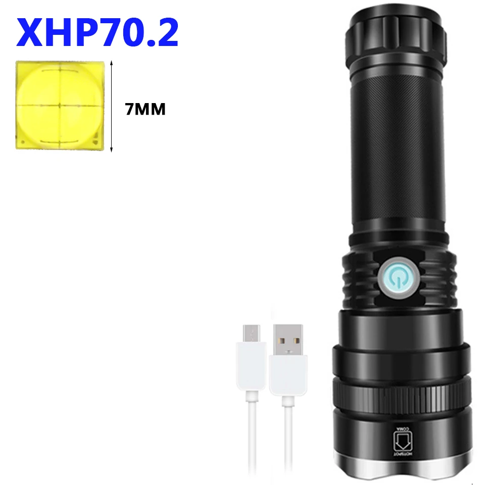 Option A YC50 xhp70.2 супер мощный светодиодный фонарь XHP70 XHP50 тактический фонарь USB Перезаряжаемый водонепроницаемый фонарь ультра яркий фонарь - Испускаемый цвет: Option A