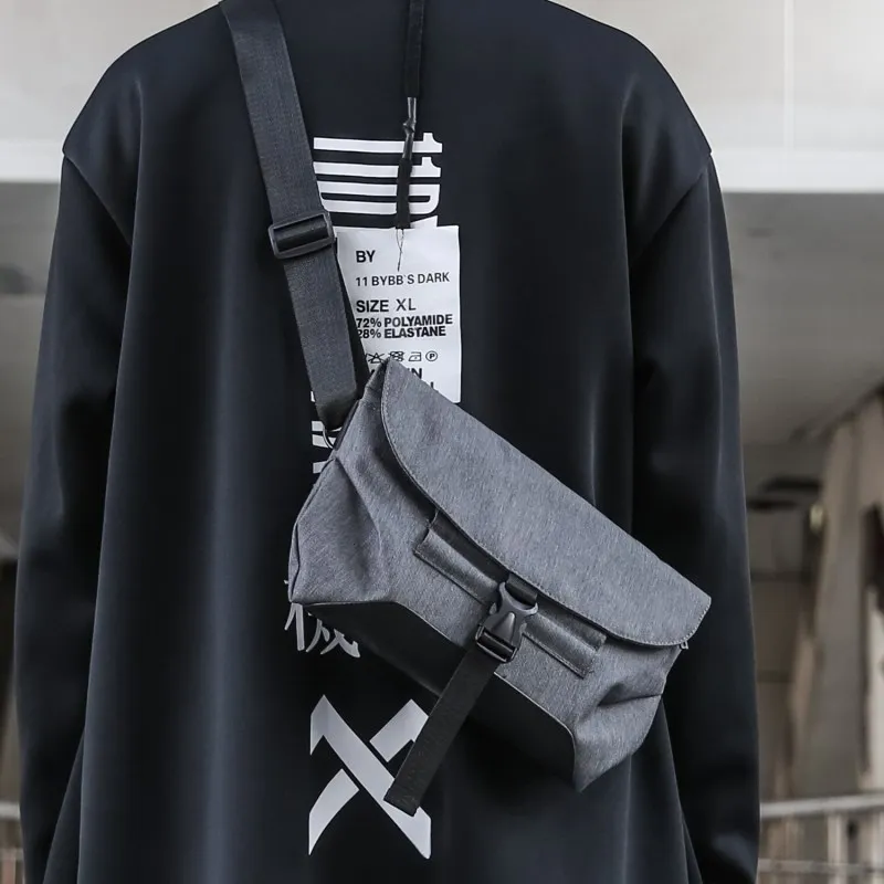 

2019 New Style CHIC Workwear Bag Shoulder Bag Women's Canvas INS Japanese-style Hip Hop Fashion Street Cool Earth Disco Dancing