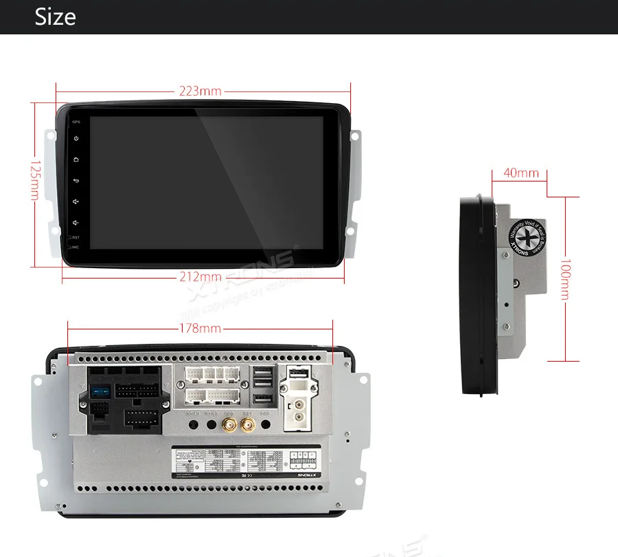 XTRONS Android 9,0 Plug Play автомобильный стерео радио плеер gps OBD для Mercedes Benz A-W168 W203 W209 C209 W463 Viano Vito W639 без DVD