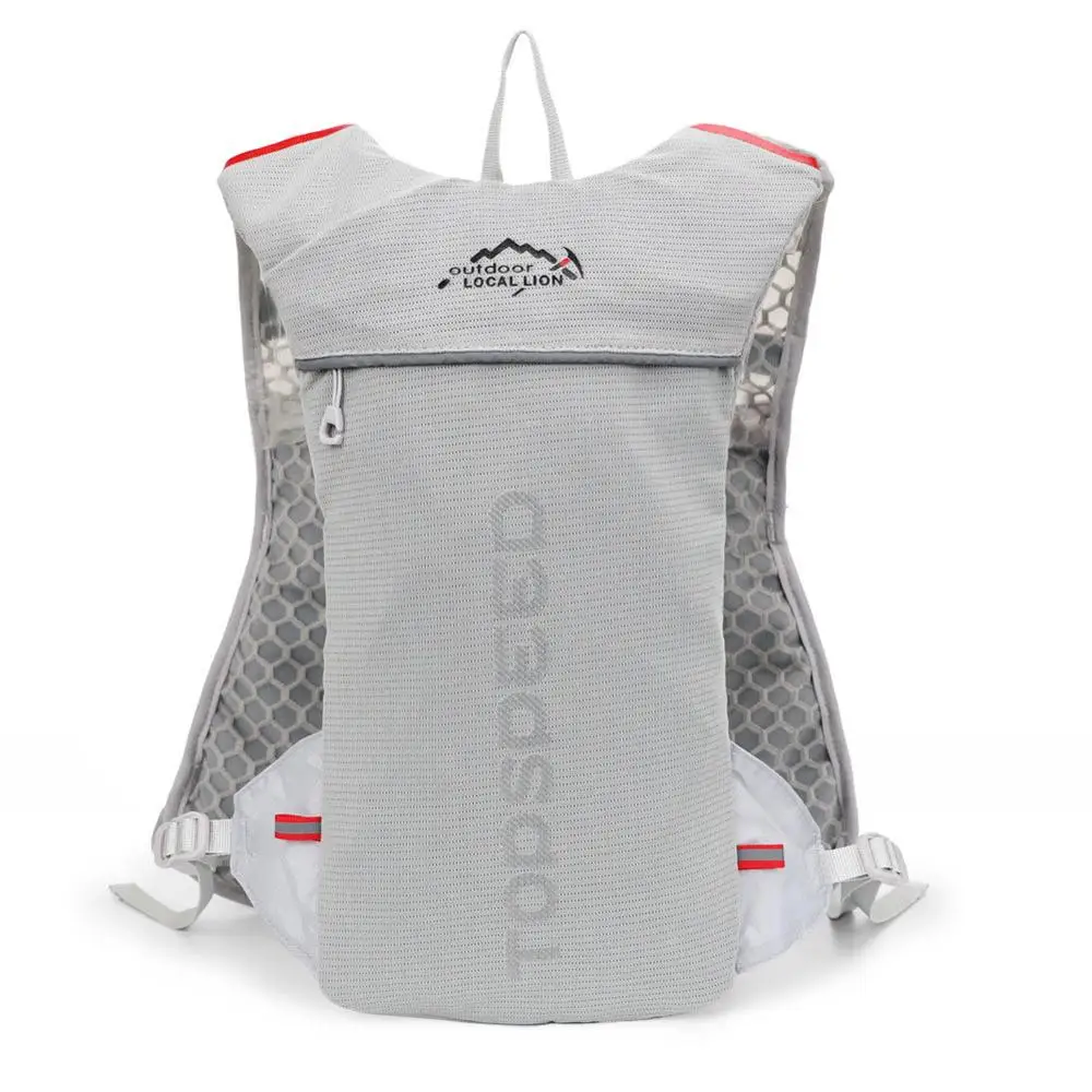 Открытый Trail бег гидратации рюкзак тканевый резервуар для воды 2L для мужчин женщин Кемпинг бег спорт марафон пакет водный Пузырь Мягкая фляжка - Цвет: Серый