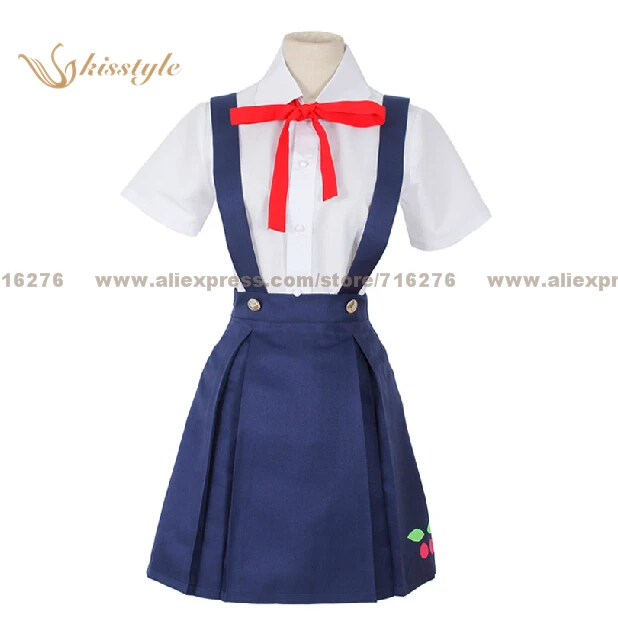 Kisstyle моды Bakemonogatari Monstory Monogatari Hachikuji Mayoi летняя Форма одежда косплей костюм