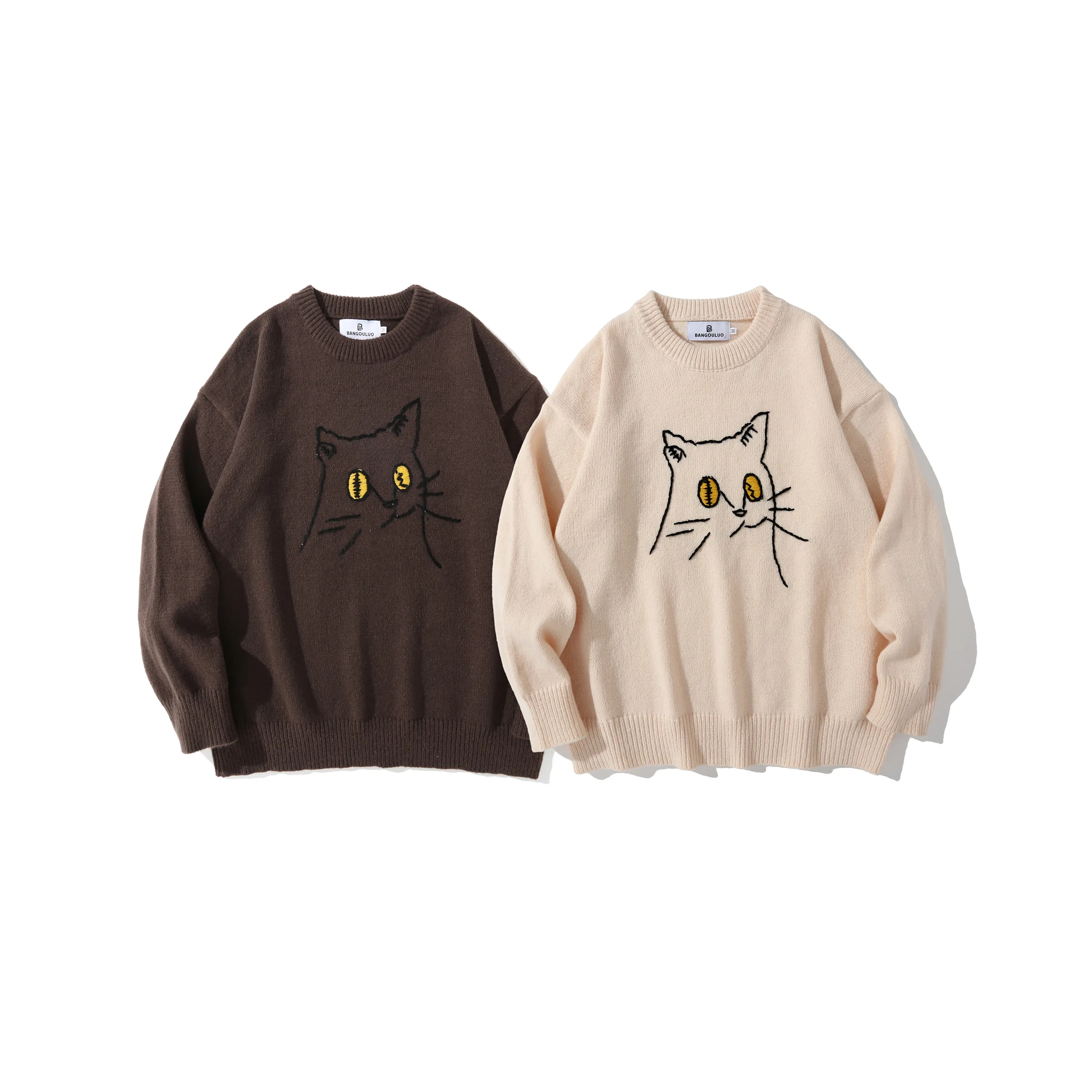 

Spring 22 men's new three-color new year round neck pullover sweater
