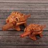 1pcs Wooden Lucky Frog Ornaments Toy Clackers Kids Musical Instrument Percussion Toy Gift Children's Voice Toys 1