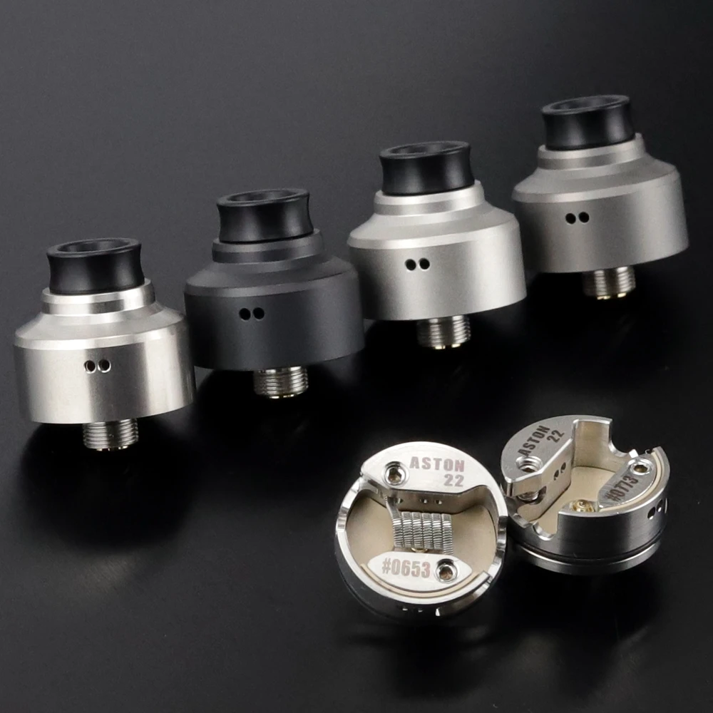 VapSea  lot d'atomiseur Aston 22 RDA MTL, Version #01/#02, rservoir   bobine unique reconstructible de 22mm avec broche Squonk BF 510, bote de  Vape Mod