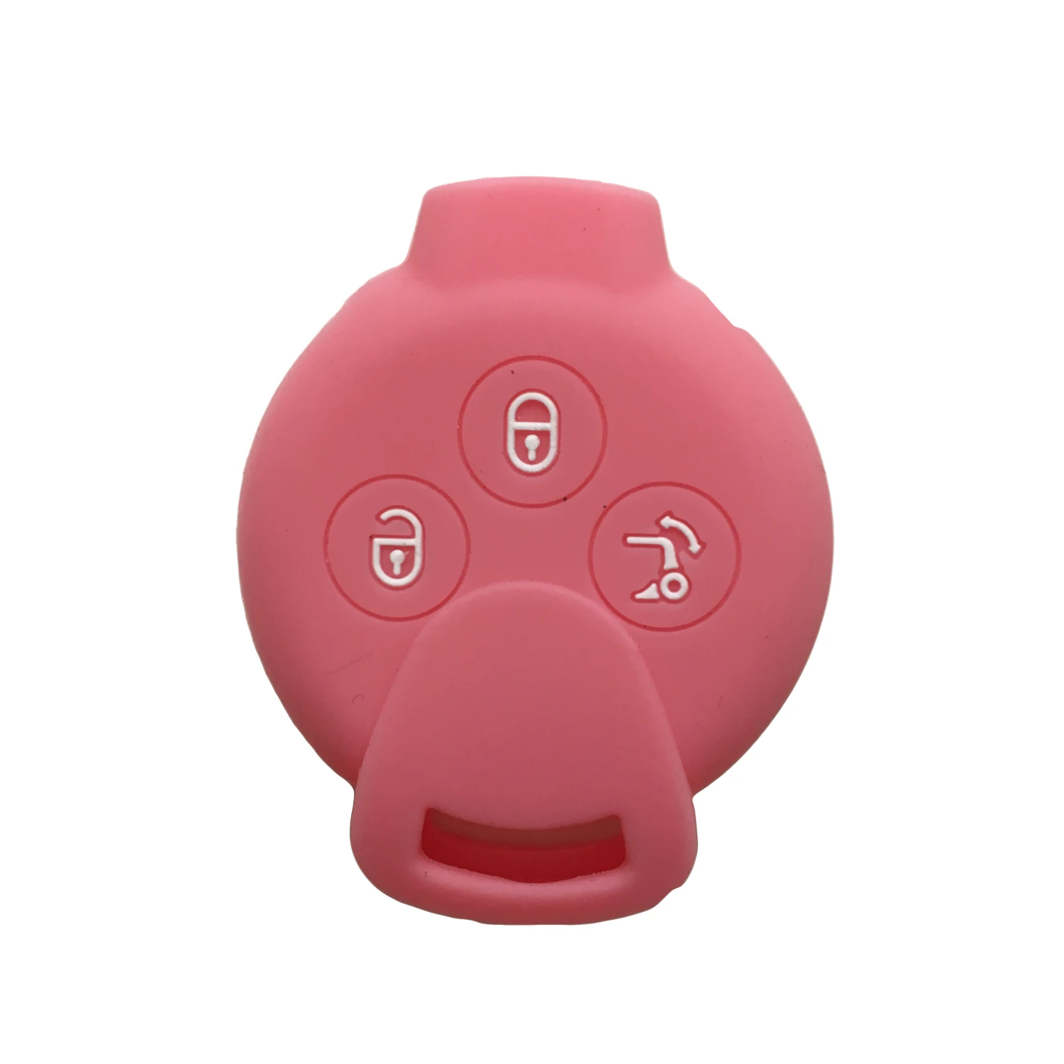 pink Резиновый Автомобильный брелок для ключей, чехол для Benz Smart Fortwo Crossblade K City Cabrio, чехол для ключей, брелок, сигнализация - Название цвета: pink