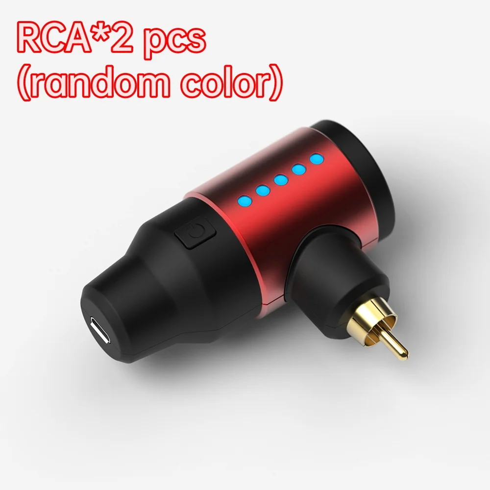 2 RCA (random color) 2 шт беспроводной блок питания для татуировки для роторной машины татуировки Cheyene ручка машина - Цвет: 2 RCA (random color)