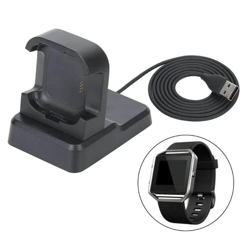 

USB Charging Cradle Cable Dock Station Holder Charger Base for FIT-BIT Versa1/Versa2/Charge3/Inspire Smart Watch Replacement