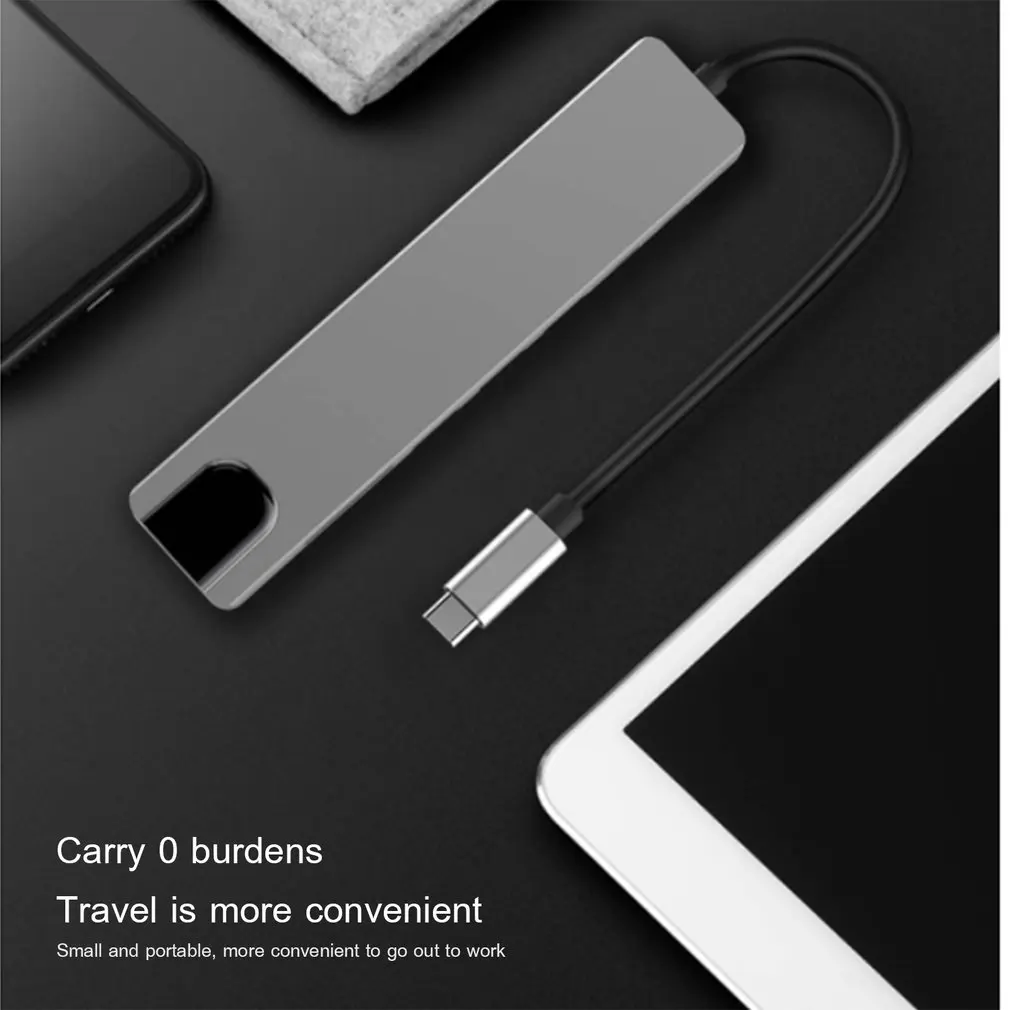 Тип с разъемами типа C и Hdmi док-станция для расширения 8-в-1 мульти-Функция Gigabit Ethernet Порты и разъёмы для Macbook Тетрадь конвертер