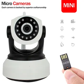 

720P Wireless IP Camera Wifi Security Surveillance Camera Indoor Baby Monitor Two-Way Audio IR-Cut Night Vision Alarm Camera