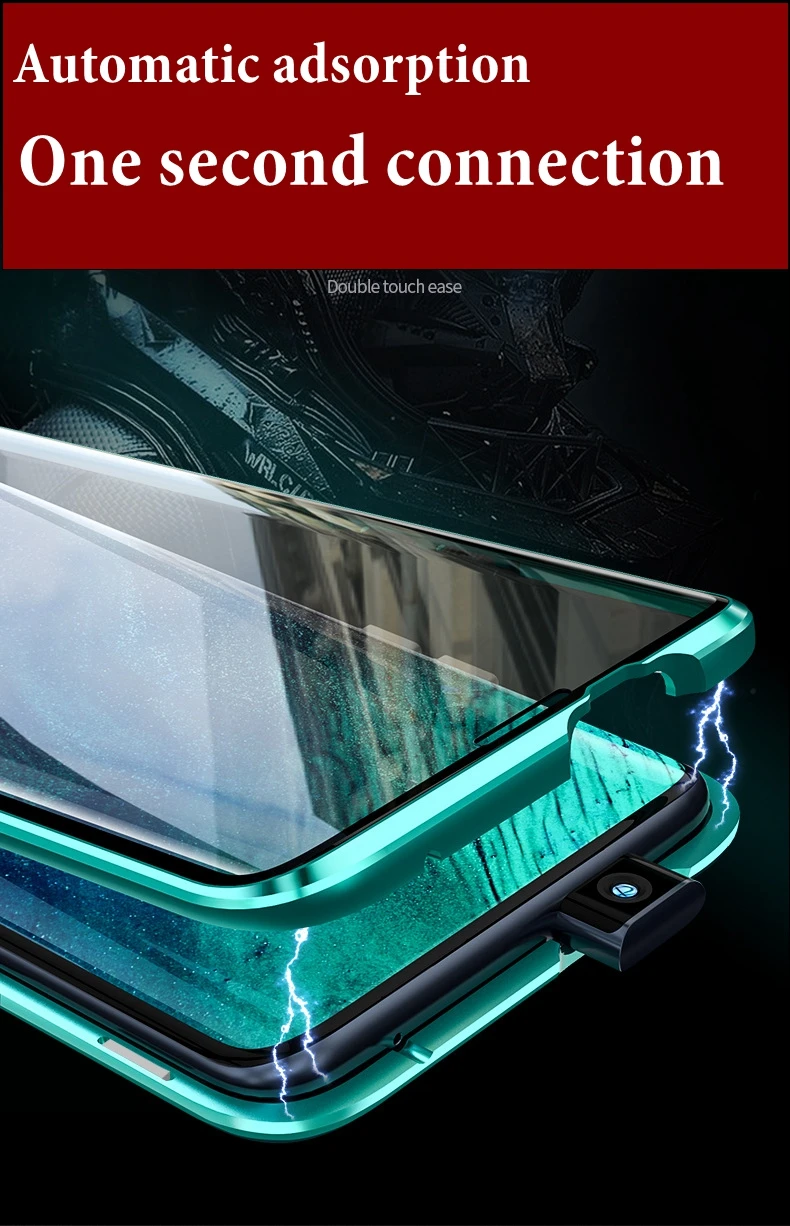 HTMOTXY Магнитный двойной чехол из закаленного стекла для телефона s для Oneplus 7 Pro Чехол из закаленного стекла с металлической рамкой для Oneplus 7 чехлы
