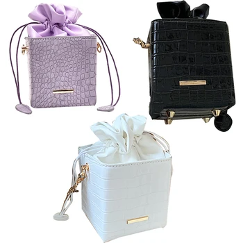 

Pattern PU Leather Crossbody Bags Shoulder Handbags Bucket Bag Small Square Bag for Women Summer