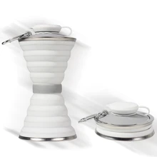 500 мл силиконовая чашка для путешествий, Выдвижная складная чашка для кофе, телескопическая складная чашка для чая, для спорта на открытом воздухе, кружка для воды