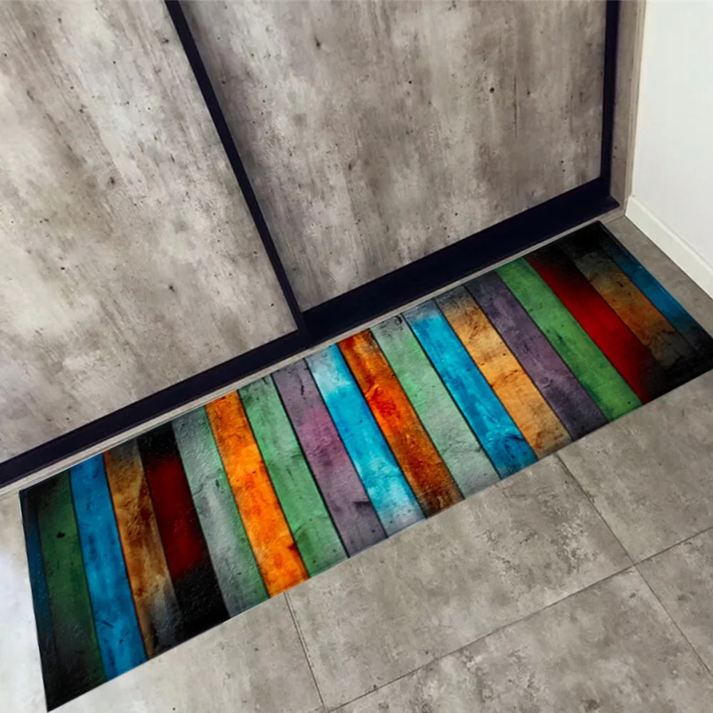 Urijk 3D Printing Carpet Creative Europe Type Hallway Doormat Anti- Slip Bathroom Carpet Absorb Water Kitchen Mat/Rug