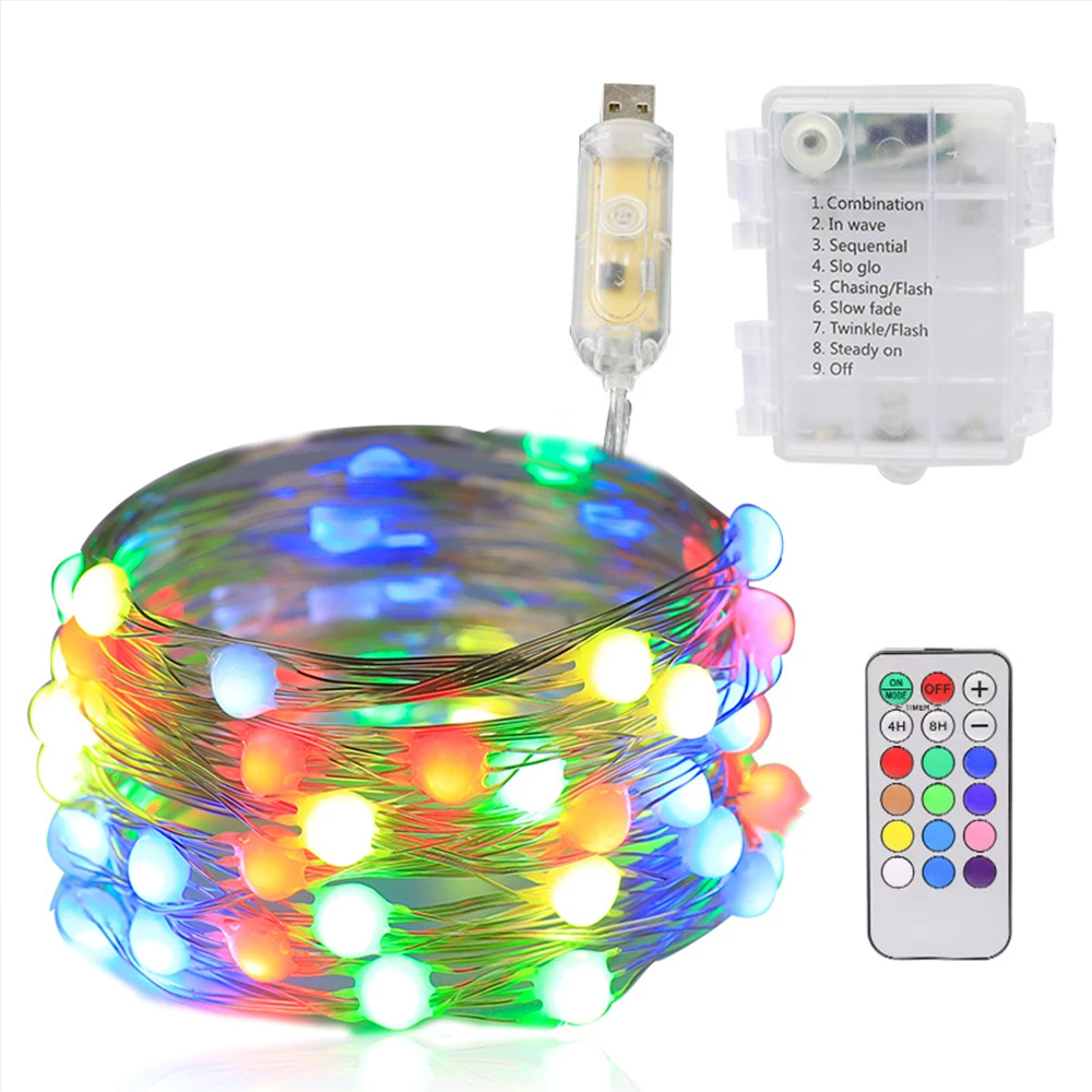 

360° Christmas LED Rope Lights Outdoor indoor String Lights with Remote Control 9 Modes Waterproof for Xmas Tree Party Decor