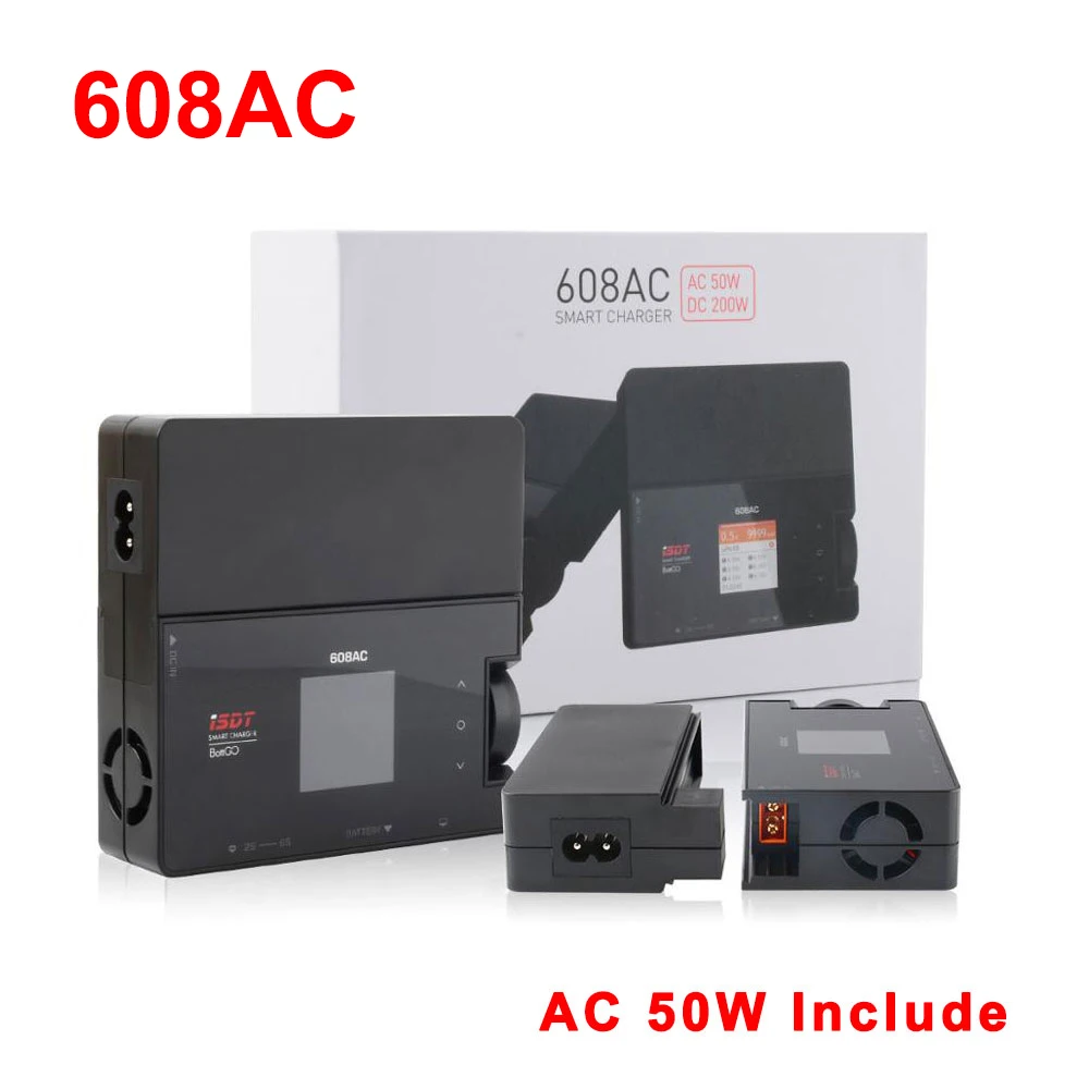 ISDT 608AC AC 50 Вт DC 200 8A Lipo Battery Balance Charger для радиоуправляемого автомобиля самолета