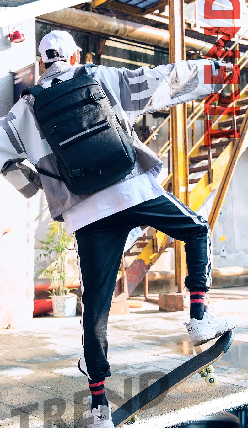 Password Lock USB Charging Shoulder Bag Men