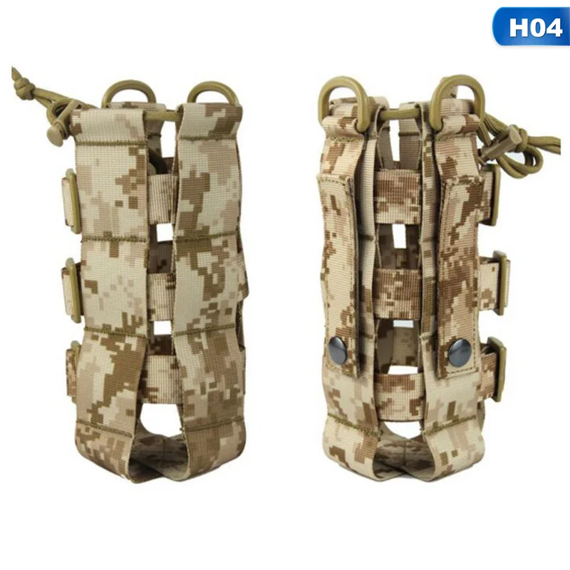 0.5L-2.5L тактический Molle мешок бутылки воды Нейлон Военный чехол для фляги кобура Открытый путешествия чайник сумка - Color: 04