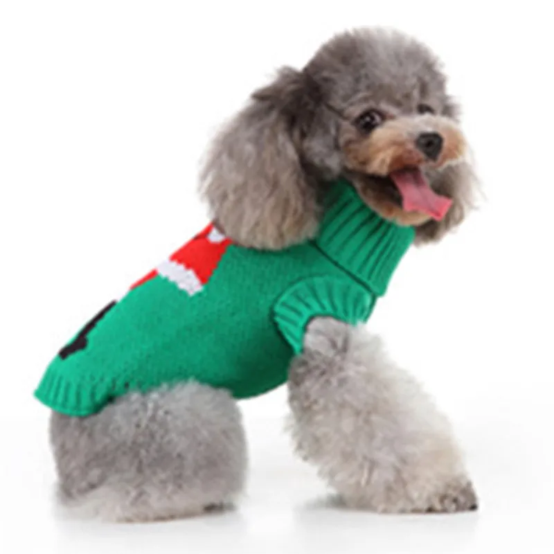 Imixlot Winter Pet Sweaters Cartoon Elk Skull Pattern Sweater Knitwear Pet Dog Warm Coat Pet Costume