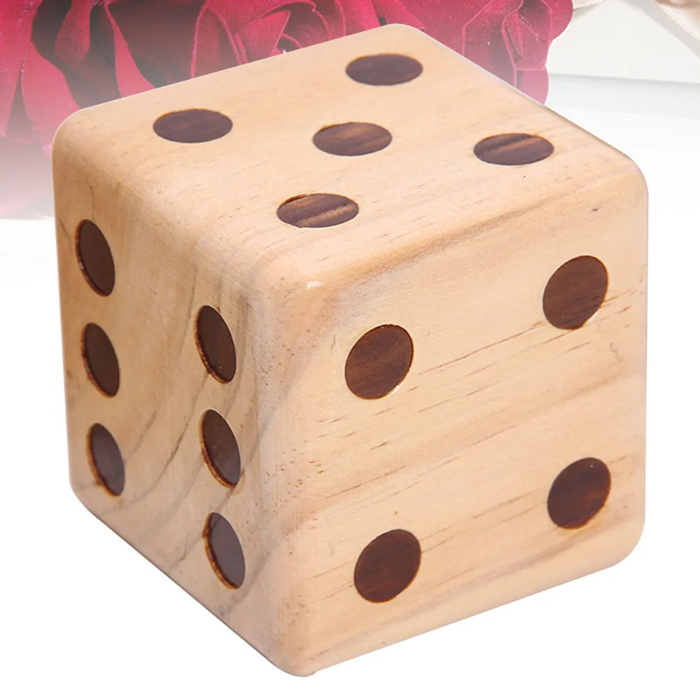 10PCs Wood Blank Faces Entertainment Dices for DIY Printing Toys Game Dices I2 